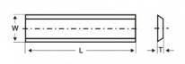 Сменные твердосплавные пластины h=4,1/5,5 мм (двухсторонние)