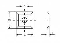Сменные твердосплавные пластины h=12 мм (четырехсторонние)