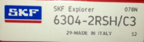 Подшипник SKF 6304-2RSH/C3